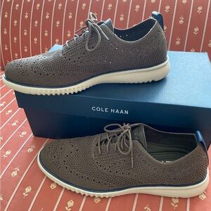 Cole Haan Men's Dark Brown Knit Sneakers